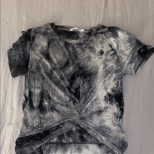 Tye Die Tie Front Crop Top